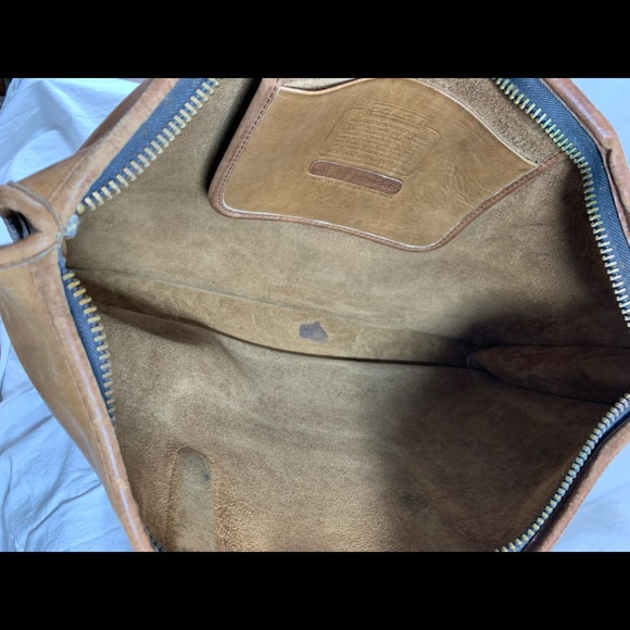 Genuine vintage COACH tan leather briefcase portfolio New York City 80s - Picture 8 of 15